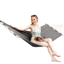 AMANKA 190x80cm Tot 100kg Vor 1 Persoon Hangmat - Grey -Merkloos Winkel e744f3f7f1853b89