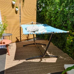 AMANKA 200 X 120 Cm Hangmat Met Frame - Blue -Merkloos Winkel e91d04dce21afed4