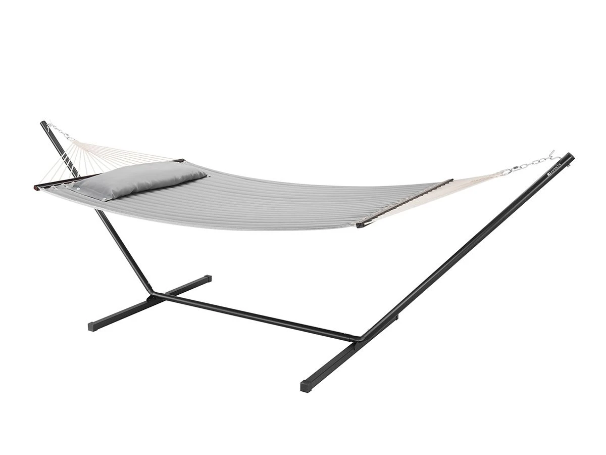 Juskys Cata Hangmat Met Onderstel En Kussen - Grey 1 Juskys Cata Hangmat Met Onderstel En Kussen - Grey