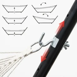 AMANKA 335 X 100 Cm Hangmat Met Frame - Brown -Merkloos Winkel f16ea1155435b547