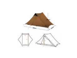 3F UL GEAR Lanshan Tent - 2 Persoons - 3 Seizoenen - Grey -Merkloos Winkel f1d83f5f242bee60