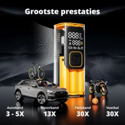 FlinQ Draagbare Luchtcompressor - Black/Orange -Merkloos Winkel f3da6972a8b3c359