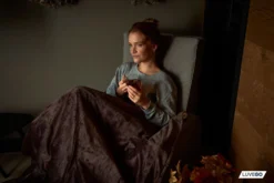 Luvego Fleece/sherpa Elektrische Deken - Dark Brown -Merkloos Winkel f4584e0d88296b31