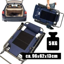 AMANKA 180 X 60 Verstelbare Relaxstoel - Dark Blue -Merkloos Winkel f55eeb061b48bd3e