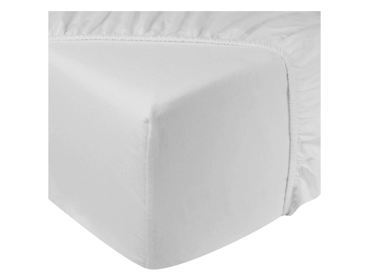 DoubleDry Flanel 90 X 200 Cm Hoeslaken - Wit 1 DoubleDry Flanel 90 X 200 Cm Hoeslaken - Wit