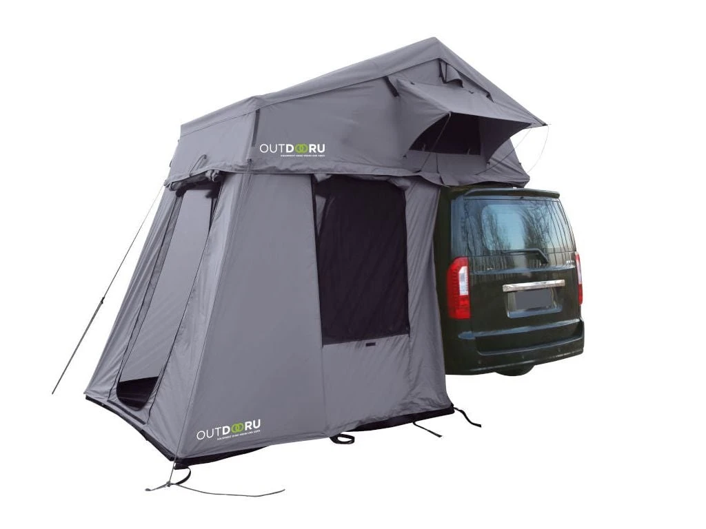 OutdoorU Family Plus 4 Personen Daktent - Grijs 1 OutdoorU Family Plus 4 Personen Daktent - Grijs