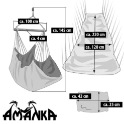 AMANKA 220 X 120 XXL Hangstoel - Black -Merkloos Winkel fa043a9f95ffe780