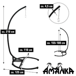 AMANKA Tot 150 Kg Buiten & Binnen Hangstoelframe -Merkloos Winkel fc91f633be3a4740
