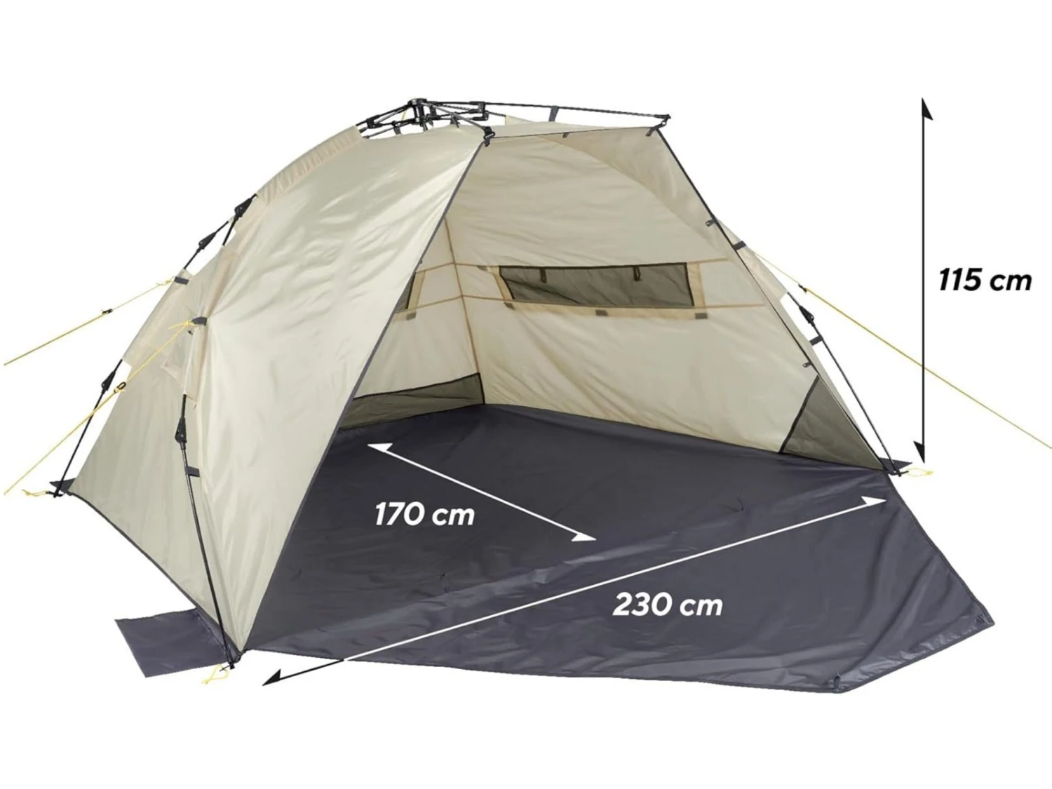 Uquip Speedy XL Strandtent - Sand 2 Uquip Speedy XL Strandtent - Sand - Afbeelding 2