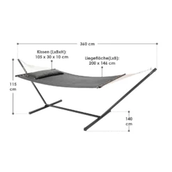 Juskys Cata Hangmat Met Onderstel En Kussen - Anthracite -Merkloos Winkel ff605ba257081f7c