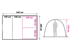 Obelink Lugano 6 XL Excellent CoolDark Tunneltent -Merkloos Winkel floorplan lugano 6 xl ecommerce