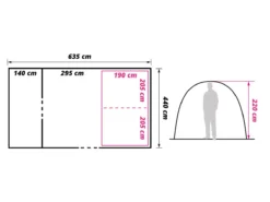 Obelink Dallas 6 XL Tunneltent -Merkloos Winkel obelink dallas 6 xl floor plan ecommerce