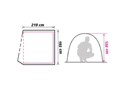 Obelink Dome 3 Koepeltent -Merkloos Winkel obelink dome 3 floor plan 2 ecommerce