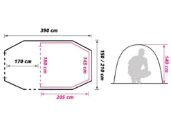 Obelink Lodge 180 Tunneltent 13 Obelink Lodge 180 Tunneltent -Merkloos Winkel obelink lodge 180 floor plan ecommerce