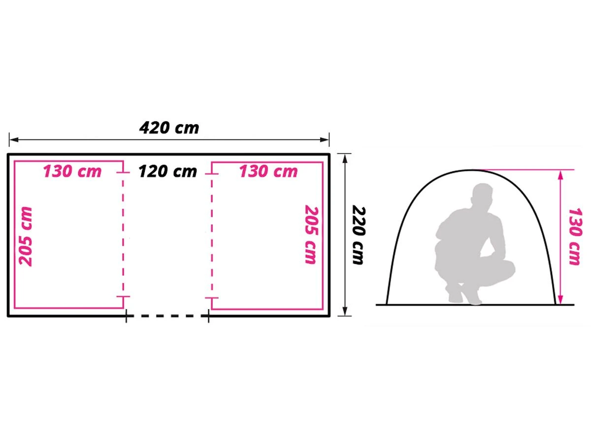 Obelink Napels 4 Poly Tunneltent 6 Obelink Napels 4 Poly Tunneltent - Afbeelding 6