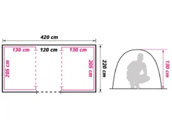 Obelink Napels 4 TC Tunneltent -Merkloos Winkel obelink napels 4 tc floor plan ecommerce acf1 1 2