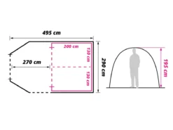 Obelink Optima 4 TC Tunneltent -Merkloos Winkel obelink optima 4 tc floor plan ecommerce