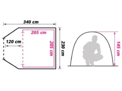 Obelink River 3 Koepeltent 15 Obelink River 3 Koepeltent -Merkloos Winkel obelink river floor plan ecommerce 0639 1