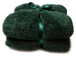 Unique Living Teddy Plaid - Dark Green