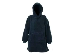 Unique Living Teddy Oversized Hoodie - Dark Blue