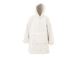Unique Living Teddy Oversized Hoodie - Dove White