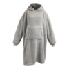 Unique Living Teddy Long Oversized Hoodie - Chateau Grey
