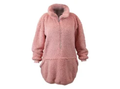 Unique Living Willow Long Oversized Hoodie - Old Pink
